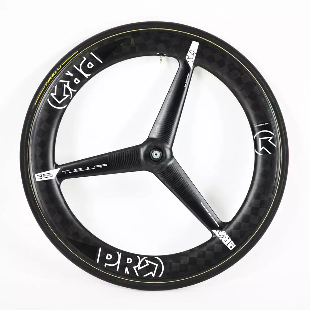 PRO TeXtreme 3-Spoke Tubular Front Wheel - Rim Brake 4 PRO TeXtreme 3-Spoke Tubular Front Wheel - Rim Brake - Billede 2