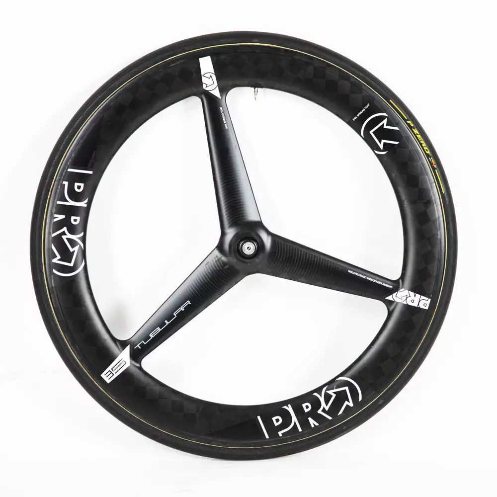 PRO TeXtreme 3-Spoke Tubular Front Wheel - Rim Brake 4 PRO TeXtreme 3-Spoke Tubular Front Wheel - Rim Brake - Billede 2